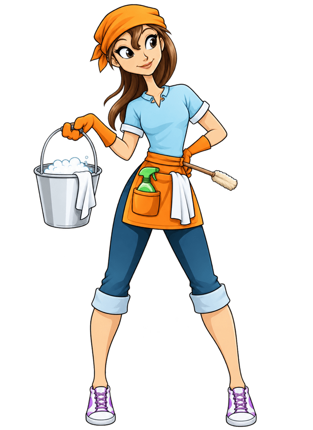 Made to Clean mascot — Ave ready to clean